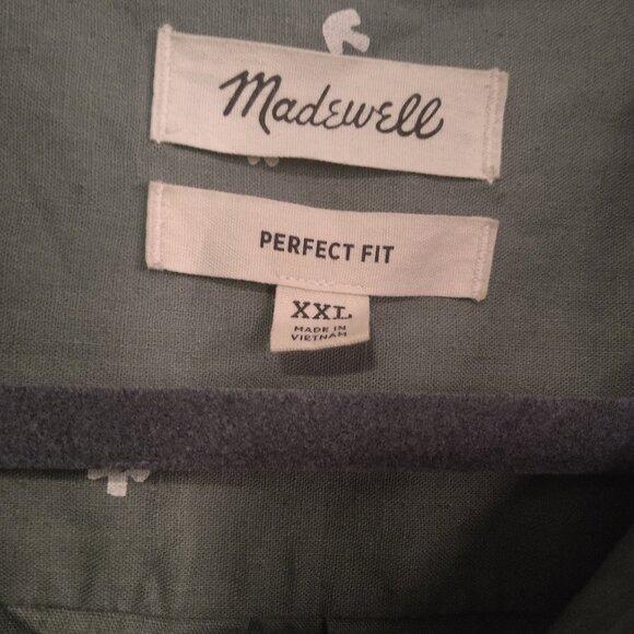 Madewell Shirt XXL Green Flower Mushroom - Picture 2 of 2